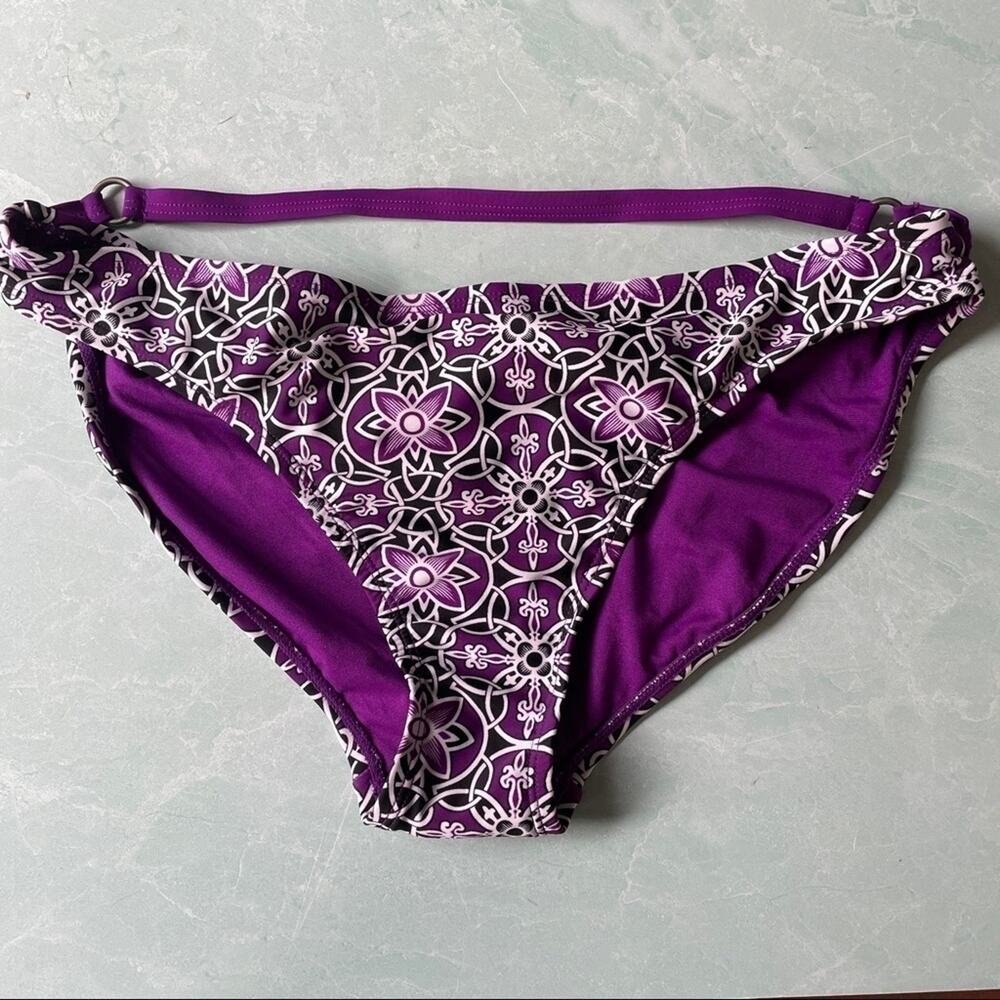 CONVERSE black purple patterned bikini bottom sz L